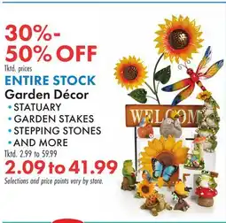 Boscov's ENTIRE STOCK Garden Décor offer