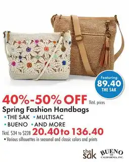 Boscov's Spring Fashion Handbags offer
