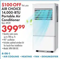 Boscov's AIR CHOICE 14,000-BTU Portable Air Conditioner offer