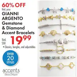 Boscov's GIANNI ARGENTO Gemstone & Diamond Accent Bracelets offer