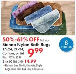 Boscov's Sienna Nylon Bath Rugs offer