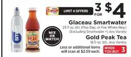 ShopRite Glacéau Smartwater / Gold Peak Tea offer