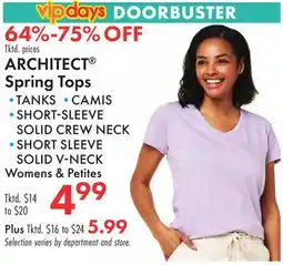 Boscov's ARCHITECT Spring Tops offer