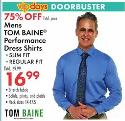 Boscov's Mens TOM BAINE Performance Dress Shirts offer