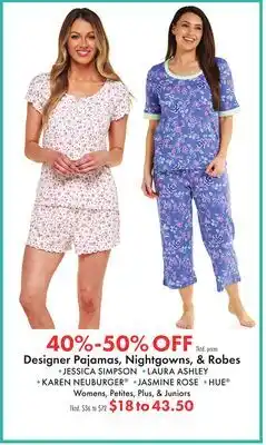 Boscov's Designer Pajamas, Nightgowns, & Robes offer