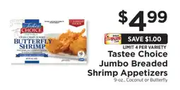 ShopRite Tastee Choice Jumbo Breaded Shrimp Appetizers offer