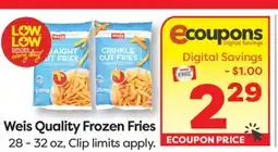 Weis Markets Weis Quality Frozen Fries offer