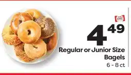 Weis Markets Regular or Junior Size Bagels offer