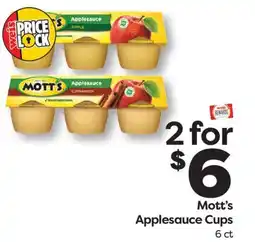 Weis Markets Mott's Applesauce Cups offer