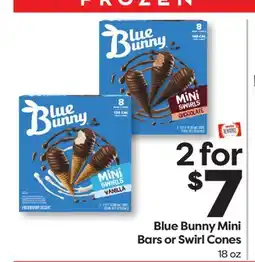 Weis Markets Blue Bunny Mini Bars or Swirl Cones offer