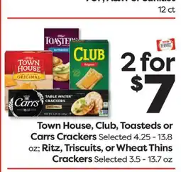 Weis Markets Town House, Club, Toasteds or Carrs Crackers offer