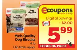 Weis Markets Weis Quality Dog Biscuits offer
