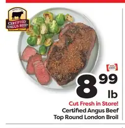 Weis Markets Certified Angus Beef Top Round London Broil offer