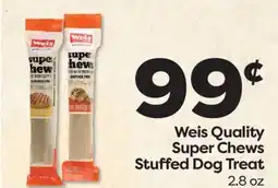 Weis Markets Weis Quality Super Chews Stuffed Dog Treat offer