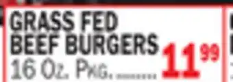 C Town GRASS FED BEEF BURGERS offer