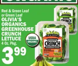 C Town OLIVIA'S ORGANICS ORGANICS GREENHOUSE GREENHOUSE CRUNCH CRUNCH LETTUCE offer