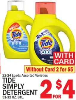 C Town TIDE SIMPLY DETERGENT offer