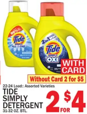 C Town TIDE SIMPLY DETERGENT offer