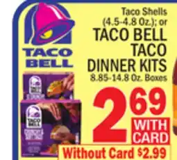 C Town TACO BELL TACO DINNER KITS 8.85-14.8 Oz. Boxes offer