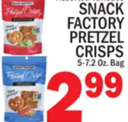 C Town SNACK FACTORY PRETZEL CRISPS offer