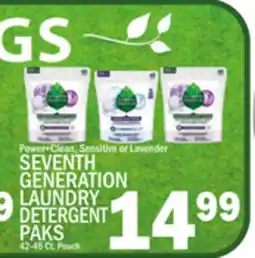 C Town SEVENTH GENERATION LAUNDRY DETERGENT PAKS 42-45 Ct. Pouch offer