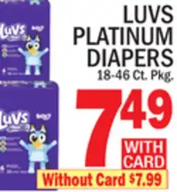 C Town LUVS PLATINUM DIAPERS offer