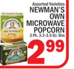 C Town NEWMAN'S OWN MICROWAVE POPCORN offer