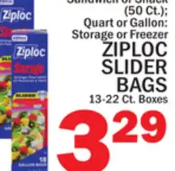 C Town ZIPLOC SLIDER BAGS 13-22 Ct. Boxes offer