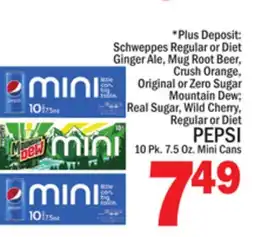 C Town Pepsi Mini Cans offer