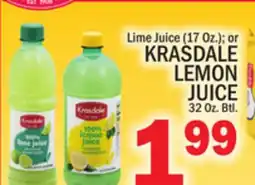 C Town KRASDALE LEMON JUICE 32 Oz. Btl offer