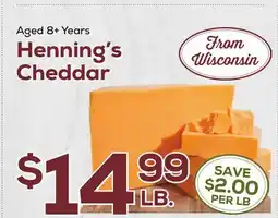 DeCicco & Sons Henning's Cheddar offer