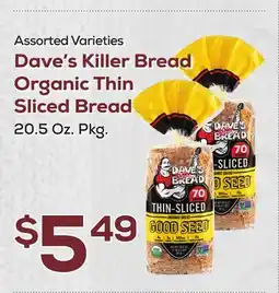 DeCicco & Sons Dave's Killer Bread Organic Thin Sliced Bread offer