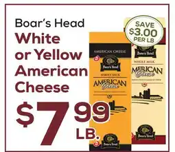 DeCicco & Sons Boar's Head White or Yellow American Cheese offer