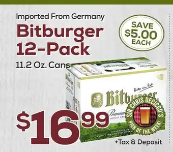 DeCicco & Sons Bitburger 12-Pack offer