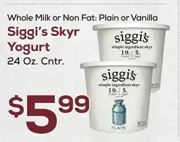 DeCicco & Sons Siggi's Skyr Yogurt offer