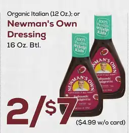 DeCicco & Sons Newman's Own Dressing 16 Oz. Btl offer