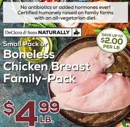 DeCicco & Sons Boneless Chicken Breast Family-Pack offer