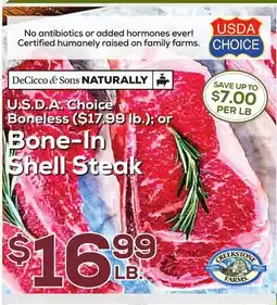 DeCicco & Sons DeCicco & Sons NATURALLY Bone- In Shell Steak offer