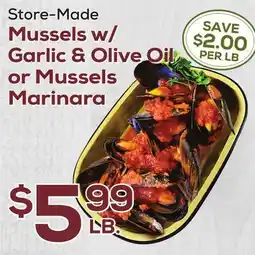 DeCicco & Sons Mussels w/Garlic & Olive Oil or Mussels Marinara offer