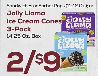 DeCicco & Sons Jolly Llama Ice Cream Cones 3-Pack offer