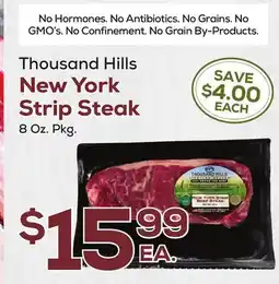 DeCicco & Sons Thousand Hills New York Strip Steak offer