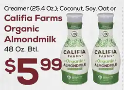 DeCicco & Sons Califia Farms Organic Almondmilk offer