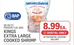 Kings Food Markets KINGS EXTRA LARGE COOKED SHRIMP offer