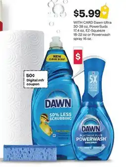 CVS Dawn Ultra 30-38 oz, PowerSuds 17.4 oz, EZ-Squeeze 18-22 oz or Powerwash spray 16 oz offer