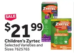 Stop&Shop Children's Zyrtec offer