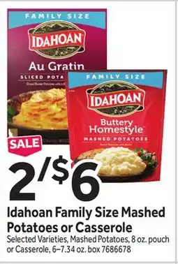 Stop&Shop Idahoan Family Size Mashed Potatoes or Casserole offer