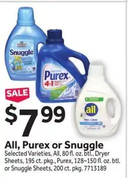 Stop&Shop All, Purex or Snuggle offer
