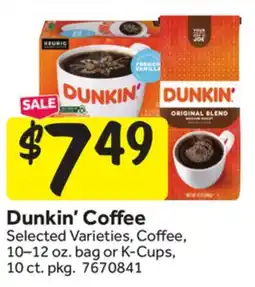 Stop&Shop Dunkin' Coffee offer