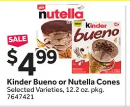 Stop&Shop Kinder Bueno or Nutella Cones offer