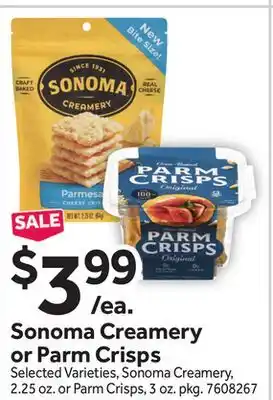 Stop&Shop Sonoma Creamery or Parm Crisps offer